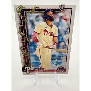 2025 Topps Holiday Bryce Harper H69 Philadelphia Phillies Baseball Card